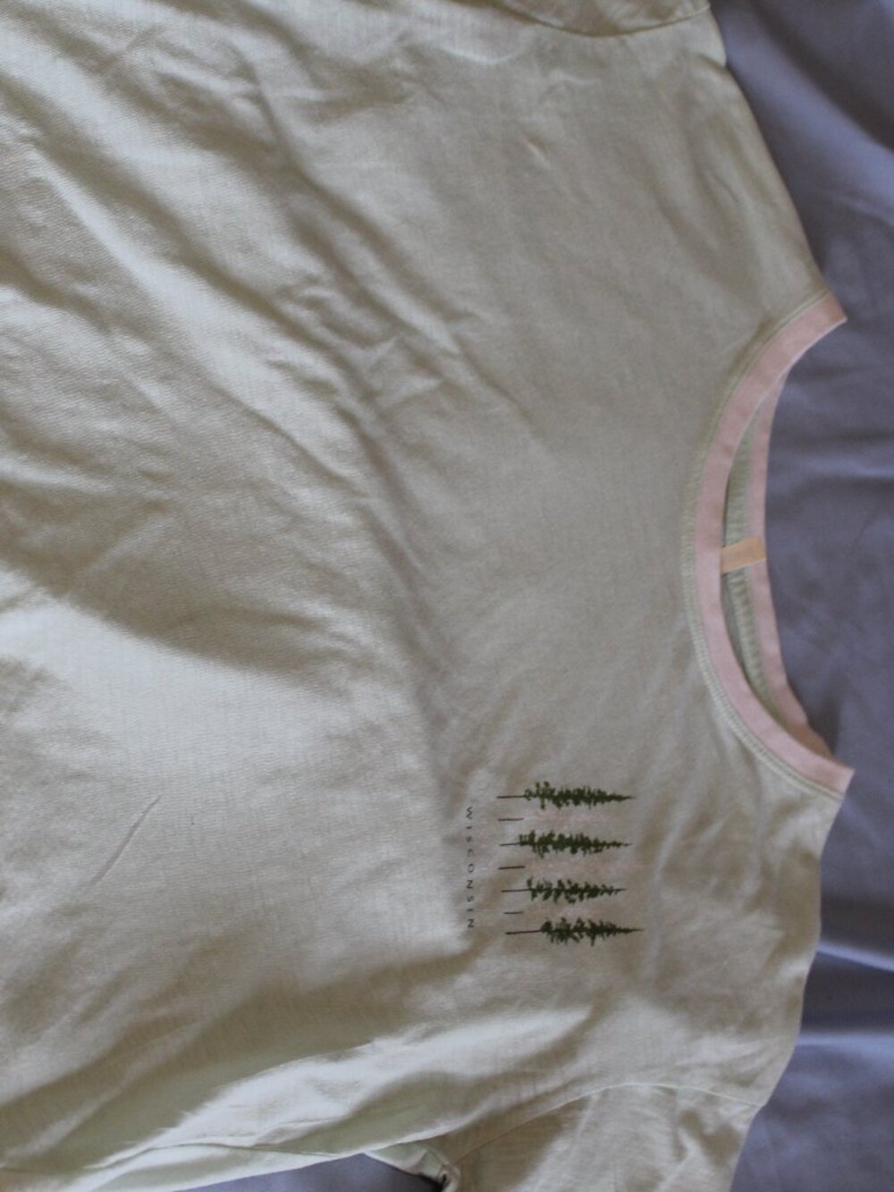 Light Green Minocqua, Wisconsin Cropped Tshirt